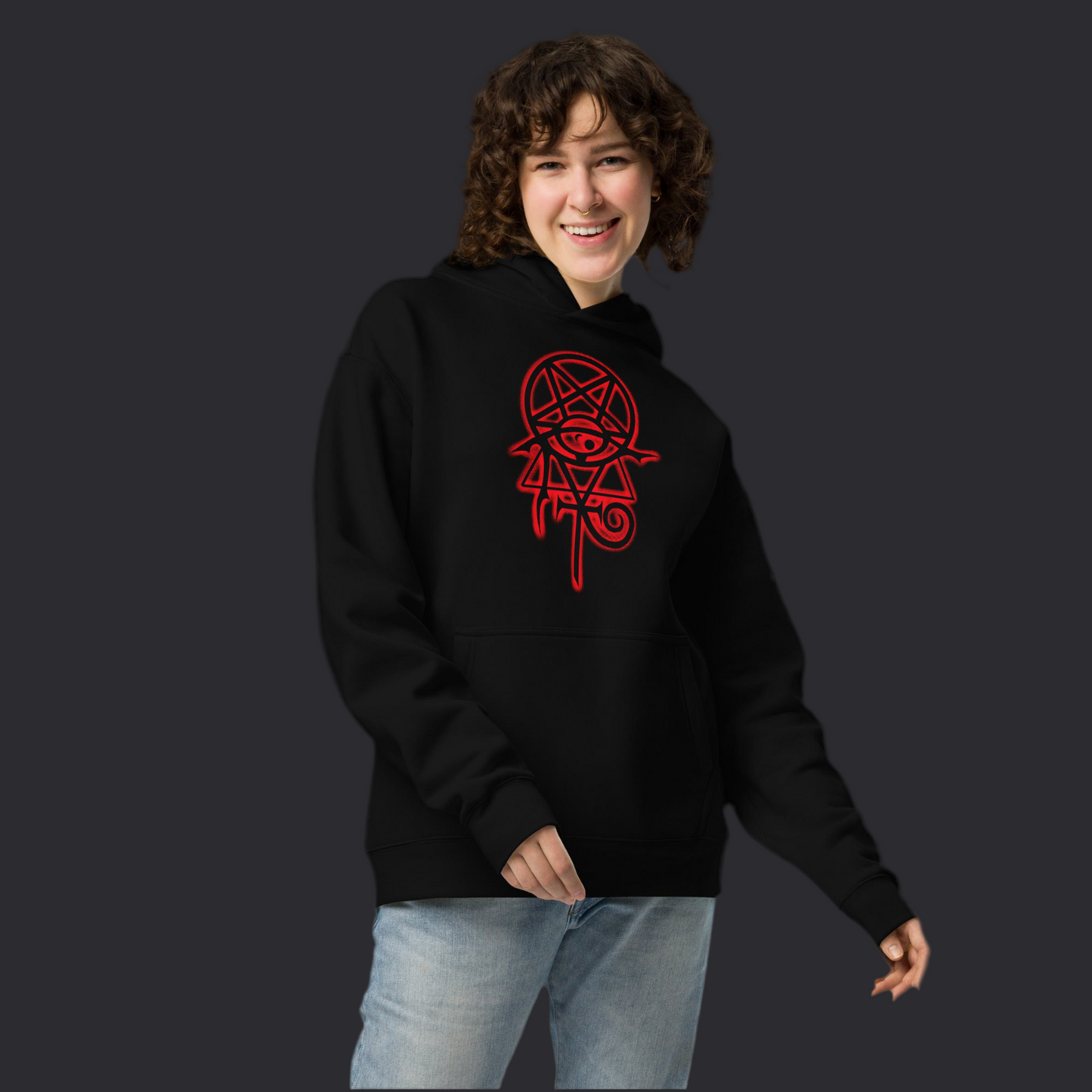 Season of the Witch (Red) Unisex oversized hoodie