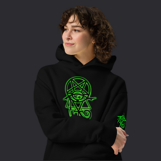 Season of the Witch (Green) Unisex oversized hoodie