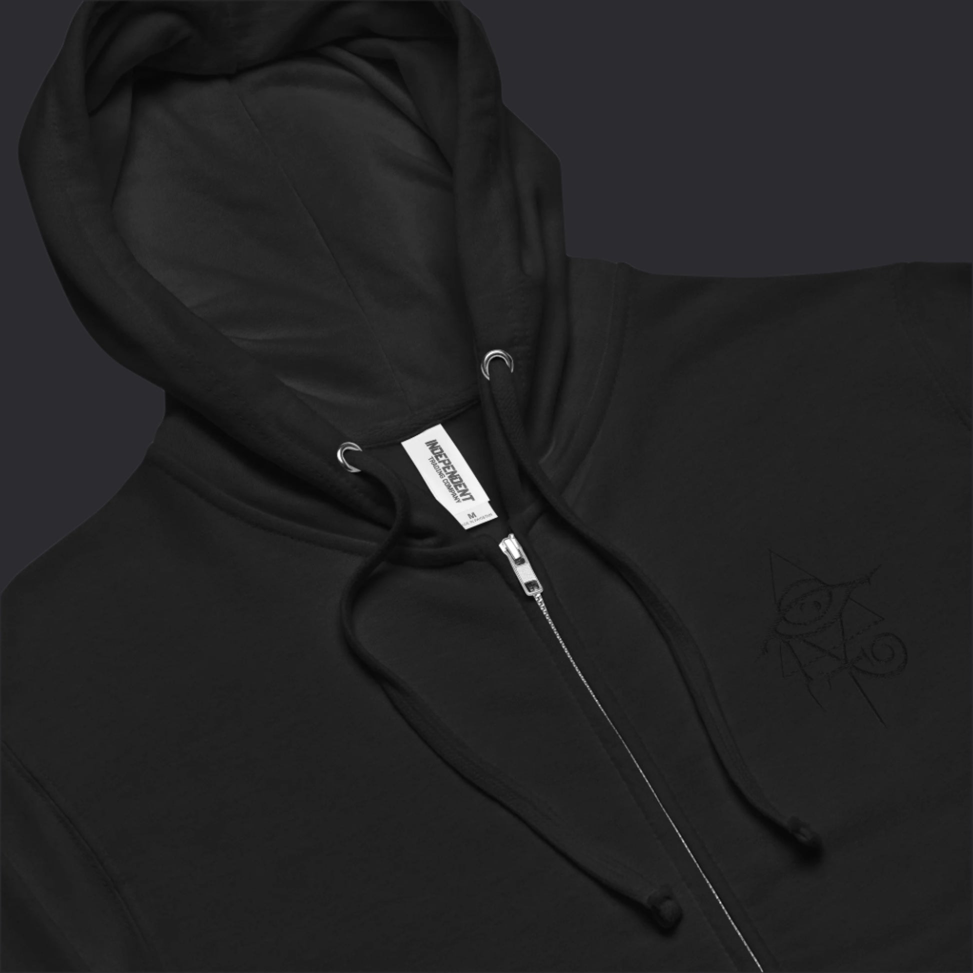 The "Black Out" Collection Unisex Fleece Zip Up Hoodie